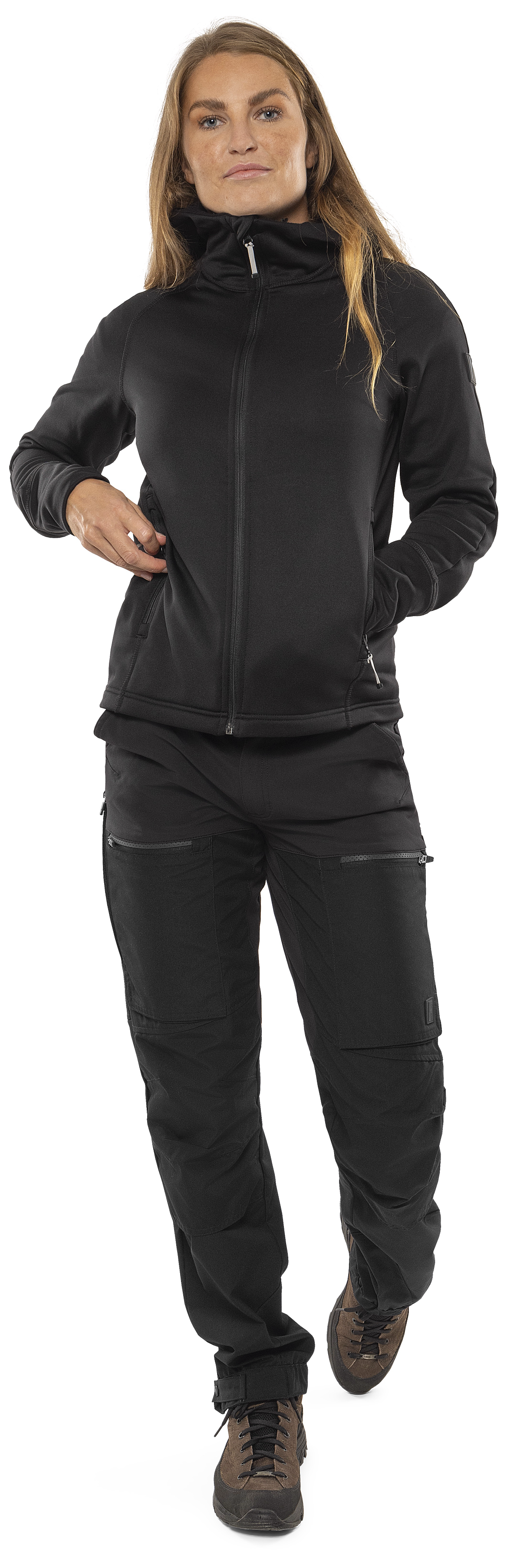 FRISTADS_Cobalt Polartec® Power Stretch® Hoodie Damen_EUR 146,25